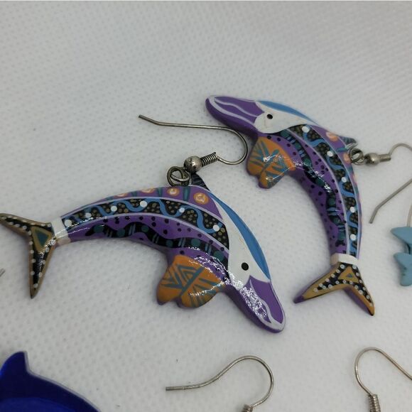 Dolphin/Tropical Earring Lot  - Picture 6 of 7